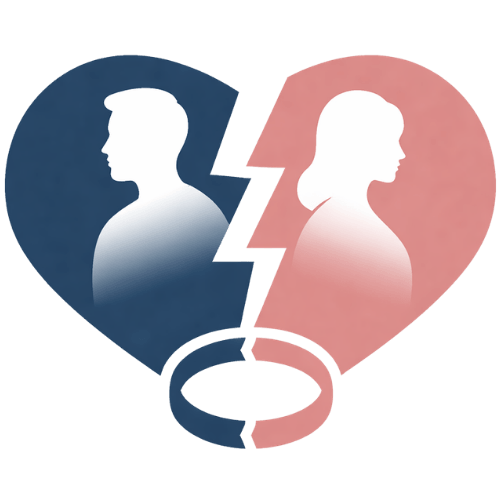 Icon Trennung oder Scheidung